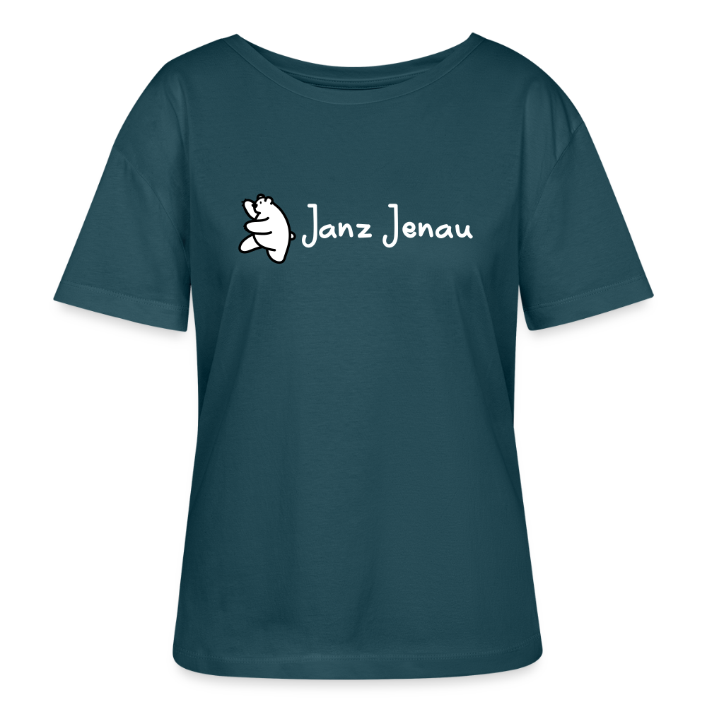 Janz Jenau - Relaxed Rundhals Frauen Bio-T-Shirt - Dunkles Petrol
