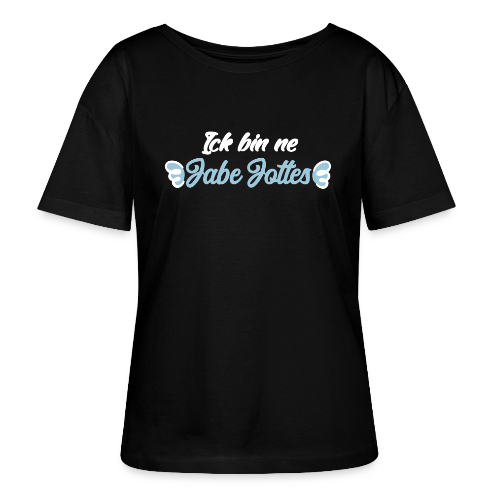 Jabe Jottes - Relaxed Rundhals Frauen Bio-T-Shirt - Schwarz