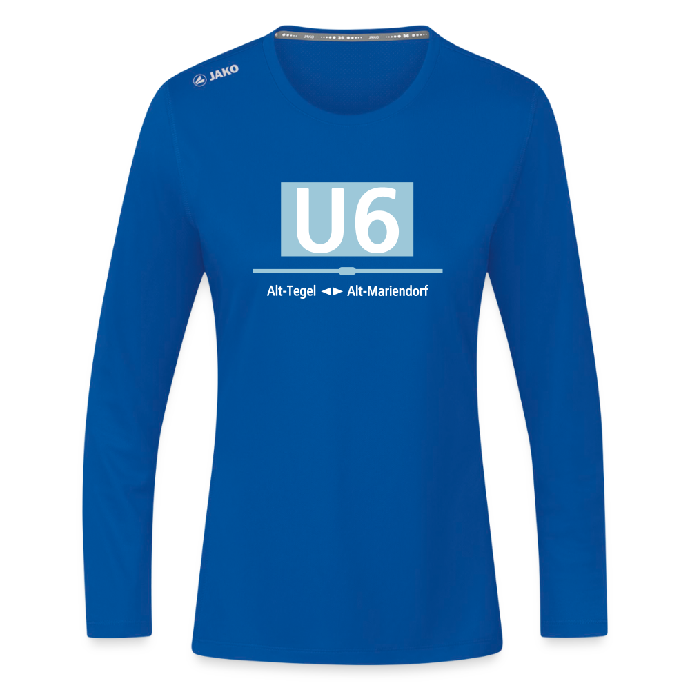 U6 - Frauen Sport Langarmshirt - Royalblau
