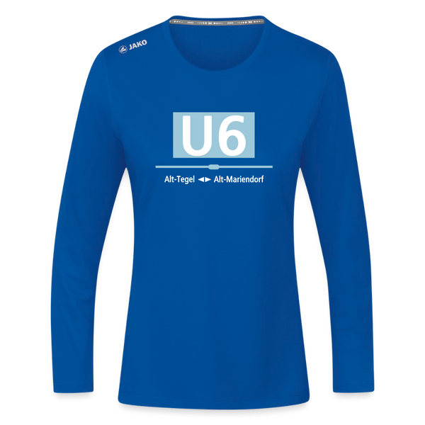 U6 - Frauen Sport Langarmshirt - Royalblau