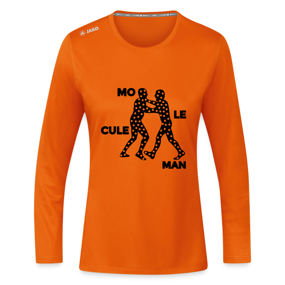 Mo le cule Man - Frauen Sport Langarmshirt - Neonorange