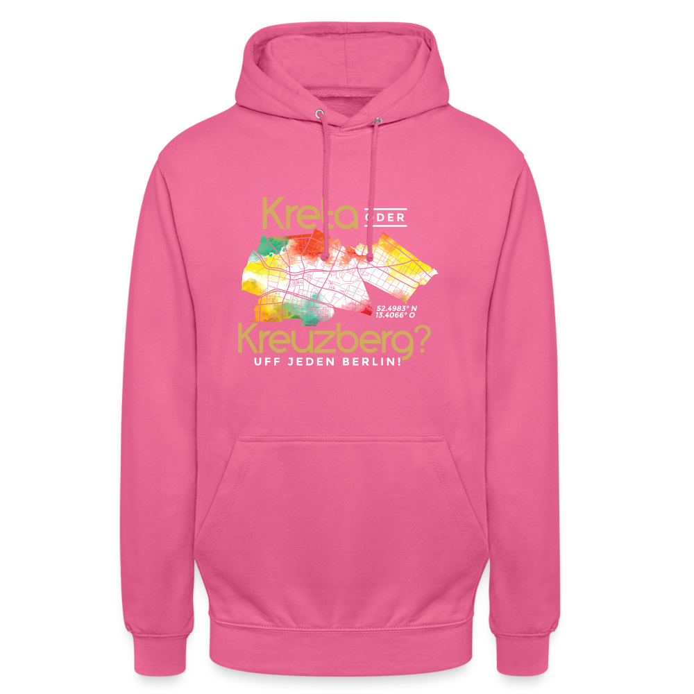 Kreta oder Kreuzberg - Unisex Hoodie - Pink