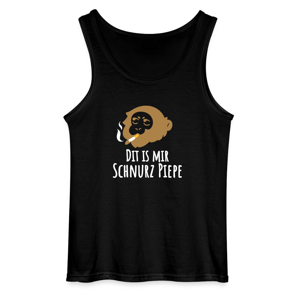 Dit is mir Schnurz Affe - Männer Tank Top - Schwarz