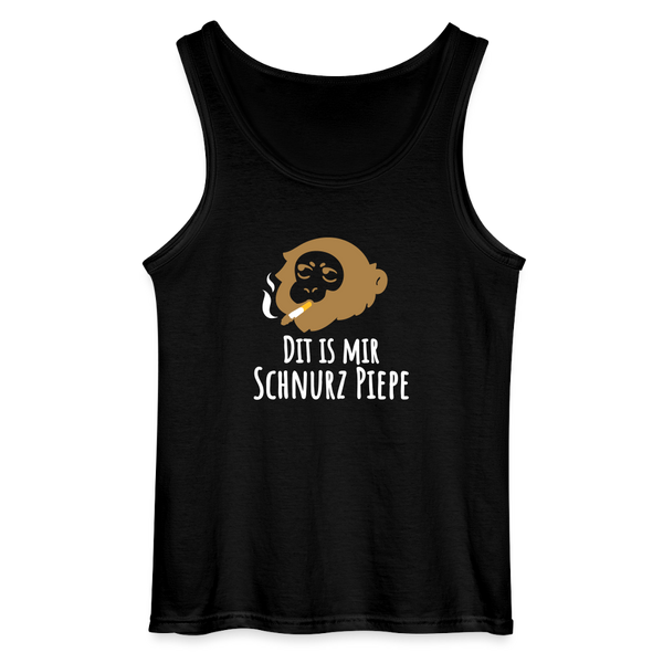 Dit is mir Schnurz Affe - Männer Tank Top - Schwarz