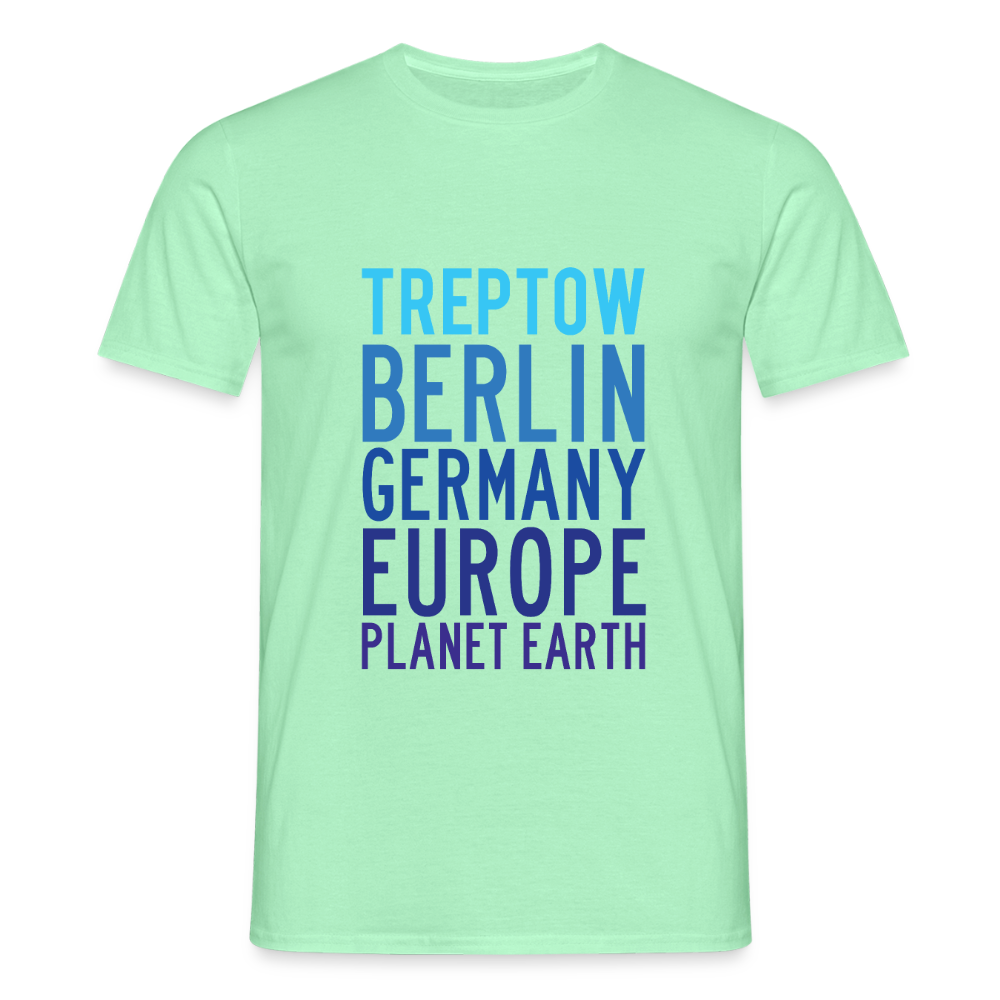 Treptow Planet Earth - Männer Premium T-Shirt - Mintgrün
