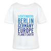 Lichtenberg Planet Earth - Relaxed Rundhals Frauen Bio-T-Shirt - Weiß