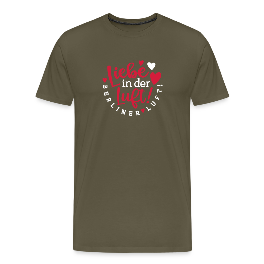 Liebe in der Luft! Berliner Luft! - Männer Premium T-Shirt - Khaki