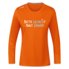 Bitte lächeln! Hast Zähne! - Frauen Sport Langarmshirt - Neonorange