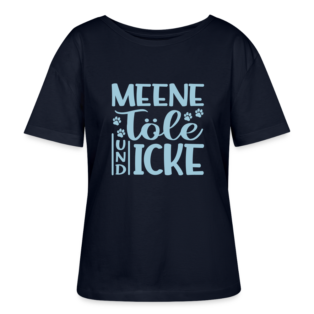 Meene Töle und Icke - Relaxed Rundhals Frauen Bio-T-Shirt - Navy