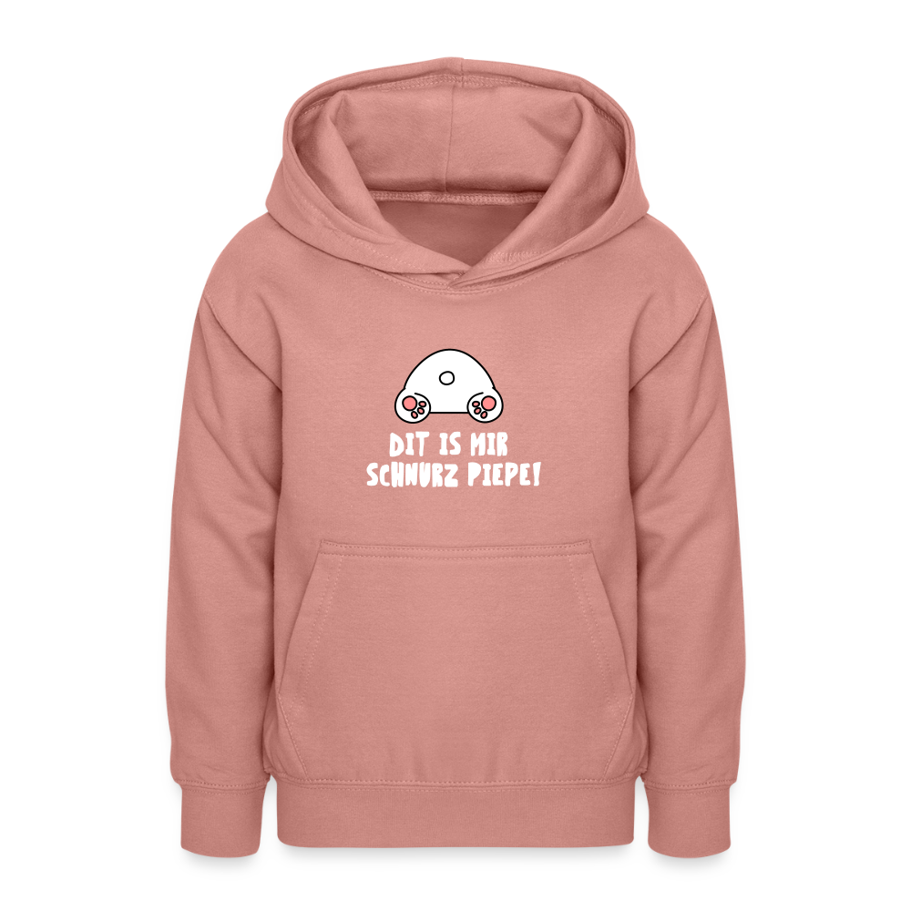 Dit is mir Schnurz Piepe - Teenager Hoodie - Altrosa
