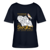 Stockholm oder Steglitz - Relaxed Rundhals Frauen Bio-T-Shirt - Navy