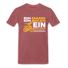 Ein Mann, Ein Biker, Ein Berliner - Männer Premium T-Shirt - washed Burgundy