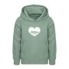 I love Berlin weiß - Teenager Hoodie - Graugrün
