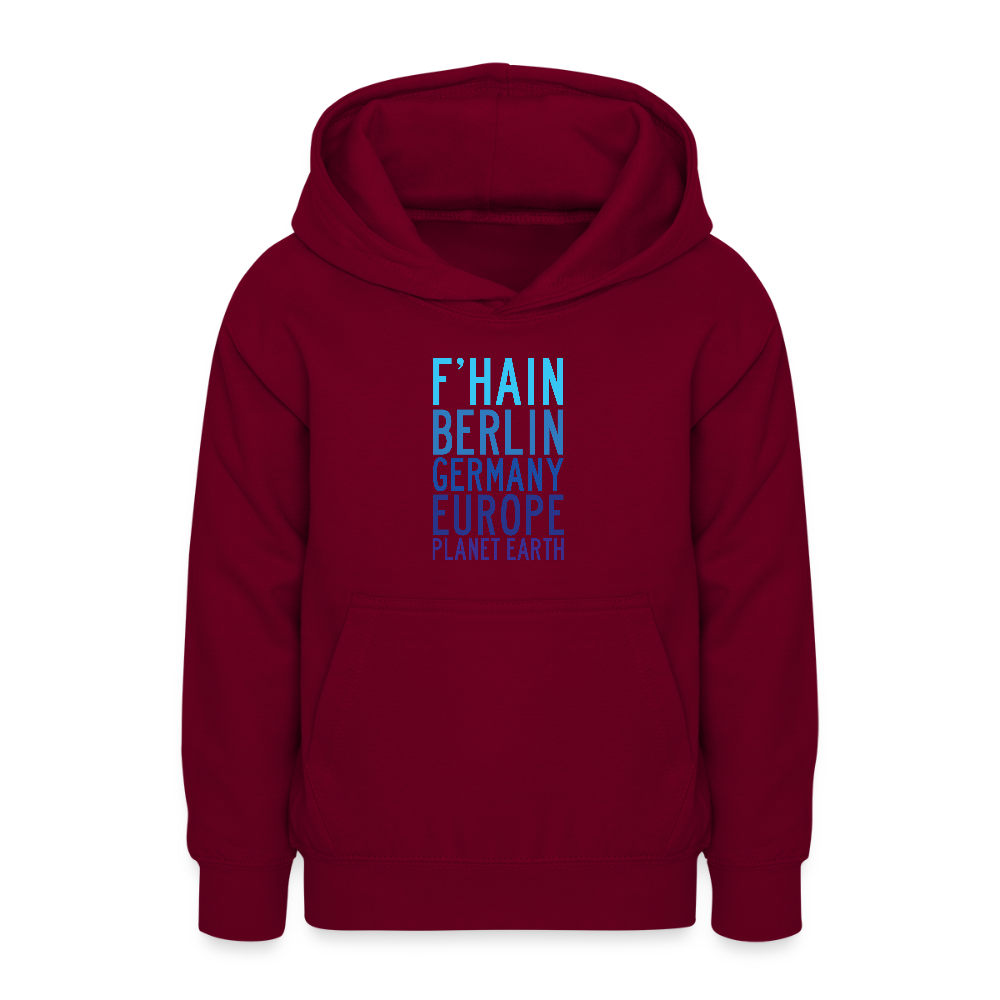 F'hain - Planet Earth - Teenager Hoodie - Bordeaux