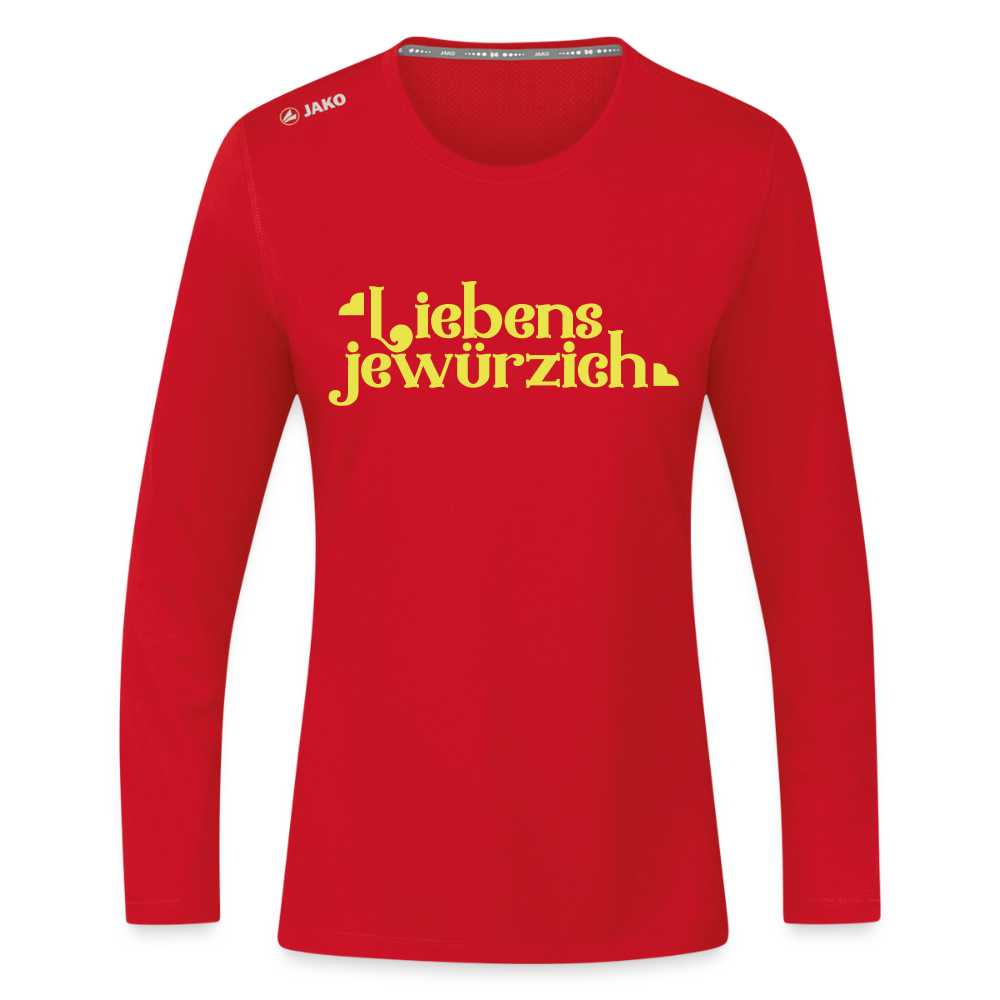 Liebensjewürzich - Frauen Sport Langarmshirt - Rot