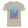Steglitz Planet Earth - Männer Premium T-Shirt - Sandbeige