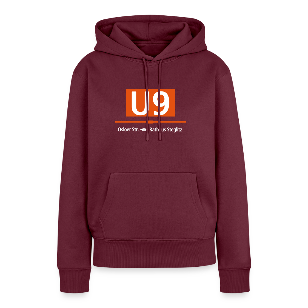 U9 - Frauen Premium Hoodie - Burgunderrot