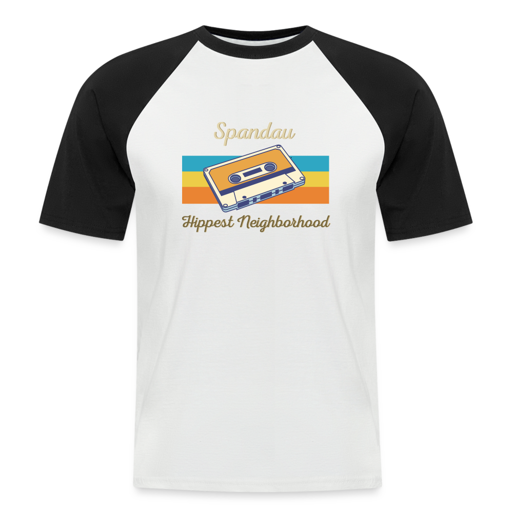 Spandau Hippest Neighborhood - Männer Baseball T-Shirt - Weiß/Schwarz