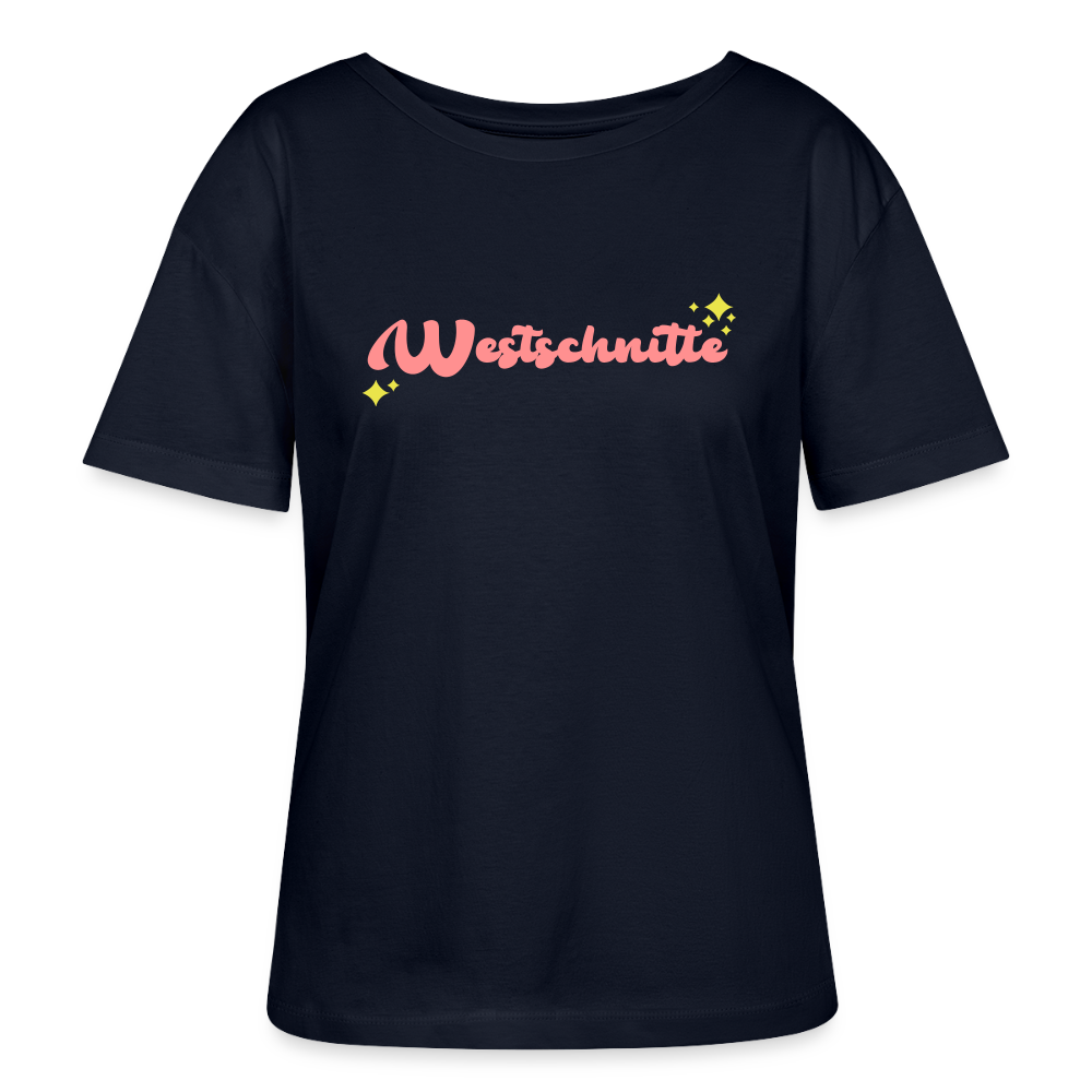 Westschnitte - Relaxed Rundhals Frauen Bio-T-Shirt - Navy