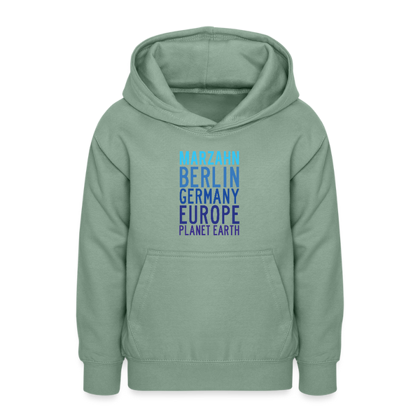 Marzahn Planet Earth - Teenager Hoodie - Graugrün
