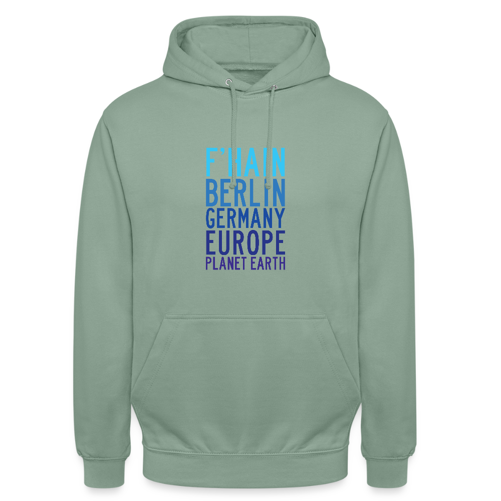 F'hain - Planet Earth - Unisex Hoodie - Graugrün