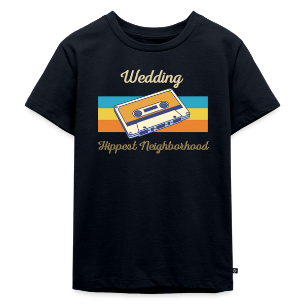 Wedding Hippest Neighborhood - Kinder Premium T-Shirt - Navy
