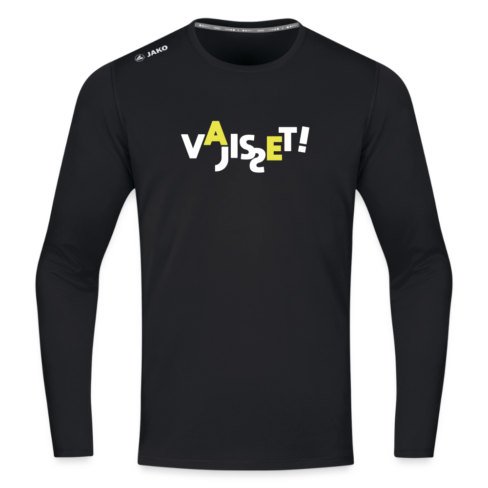 VAJISSET - Männer Sport Langamshirt - Schwarz