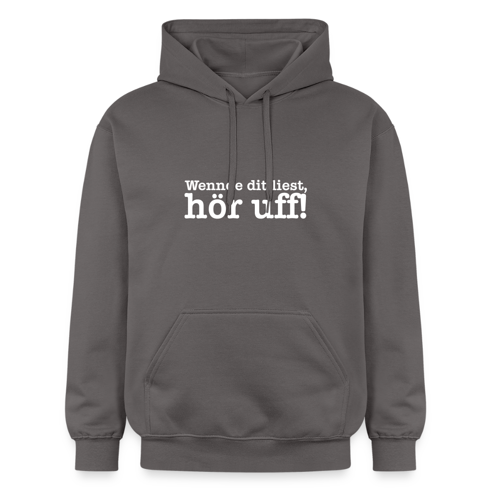 Wenn de dit liest, hör uf! - Hoodie - Dunkelgrau