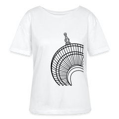 Der Turm von unten - schwarz - Relaxed Rundhals Frauen Bio-T-Shirt