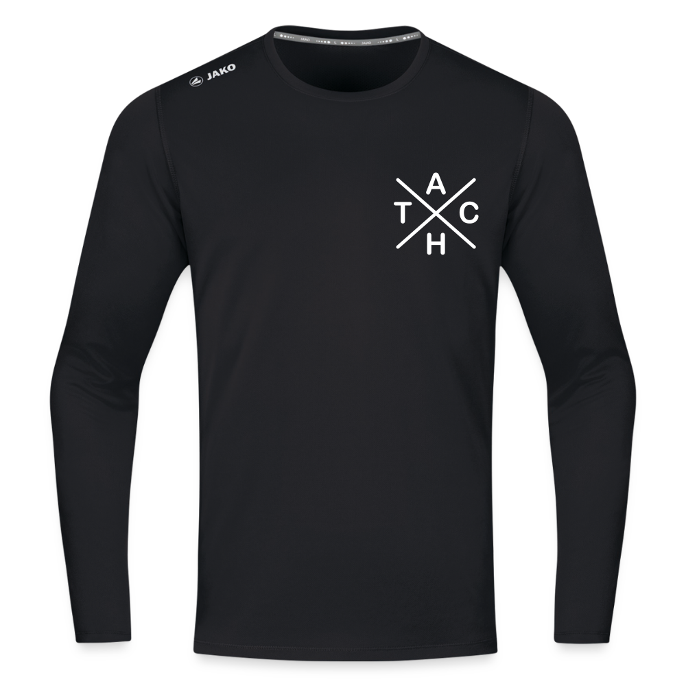 Tach X - Männer Sport Langamshirt - Schwarz