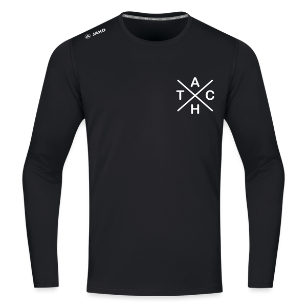 Tach X - Männer Sport Langamshirt - Schwarz