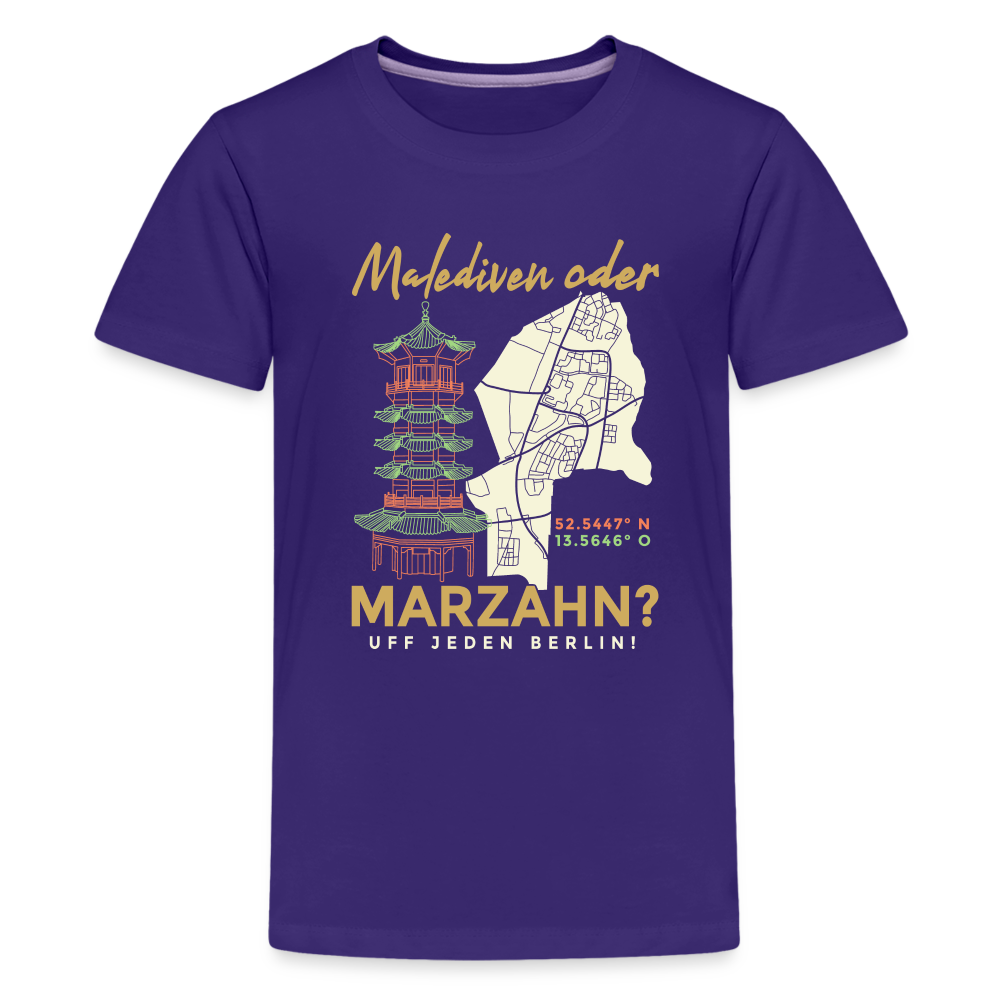 Malediven oder Marzahn - Teenager Premium T-Shirt - Lila