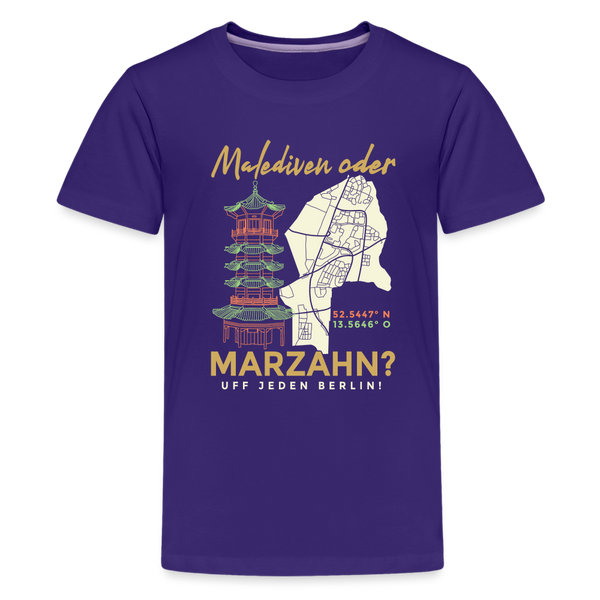 Malediven oder Marzahn - Teenager Premium T-Shirt - Lila