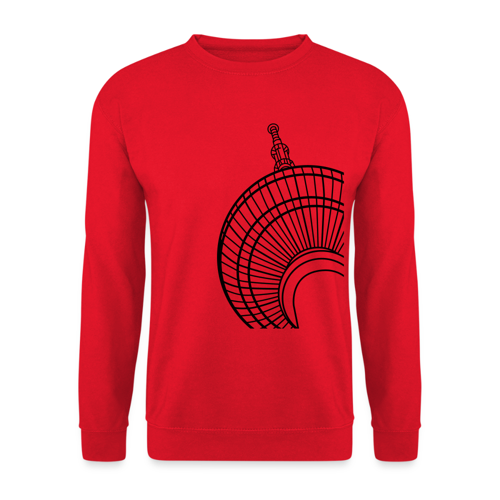 Der Turm von unten - schwarz - Unisex Pullover - Rot