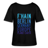F'hain - Planet Earth - Relaxed Rundhals Frauen Bio-T-Shirt - Schwarz
