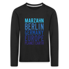 Marzahn Planet Earth - Kinder Langarmshirt - Schwarz