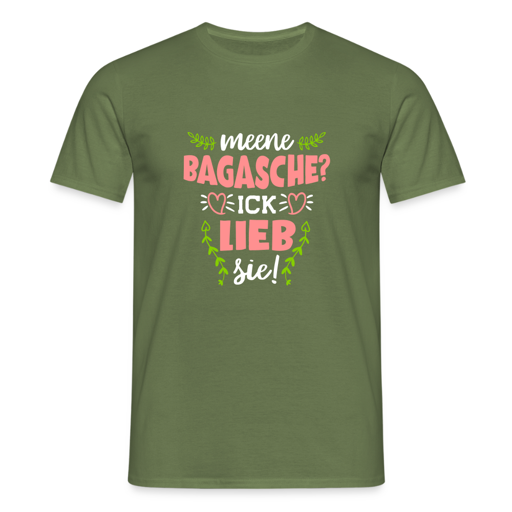 Meene Bagasche Ick Lieb Sie - Männer Premium T-Shirt - Militärgrün
