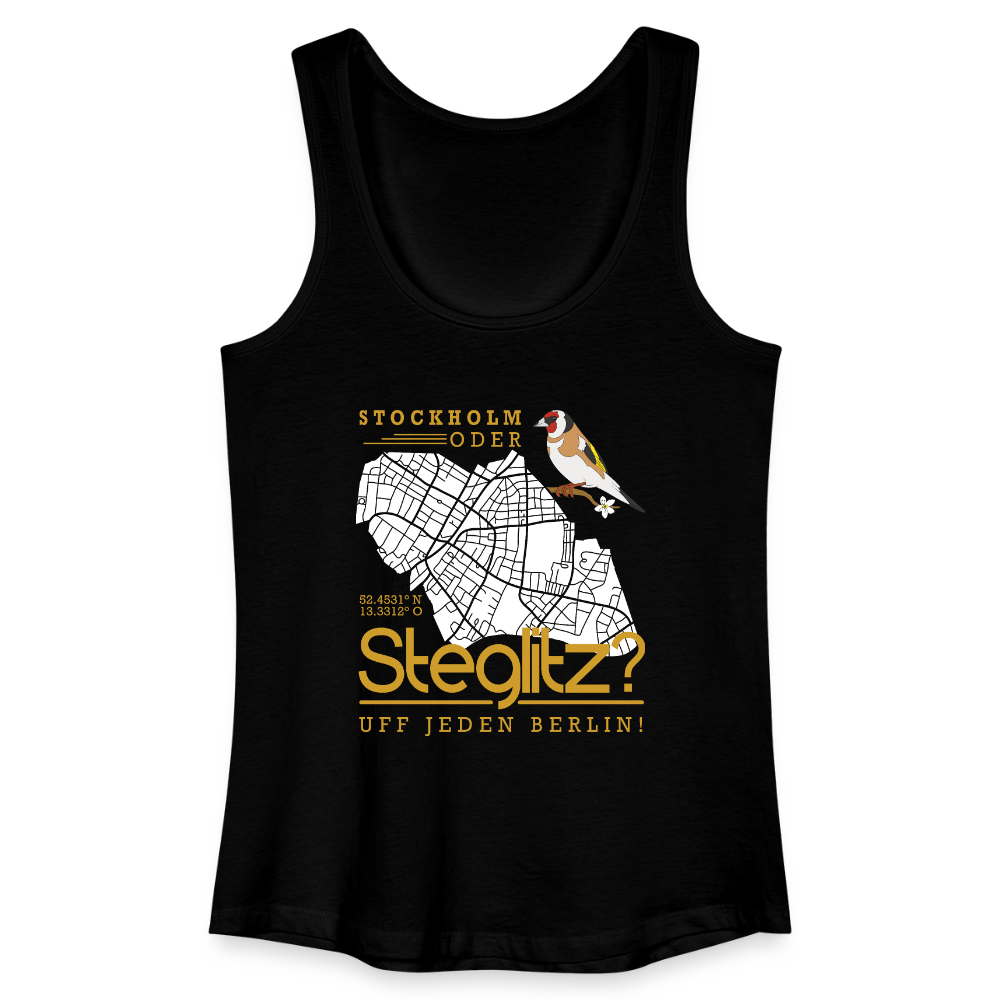 Stockholm oder Steglitz - Frauen Bio Tank Top - Schwarz