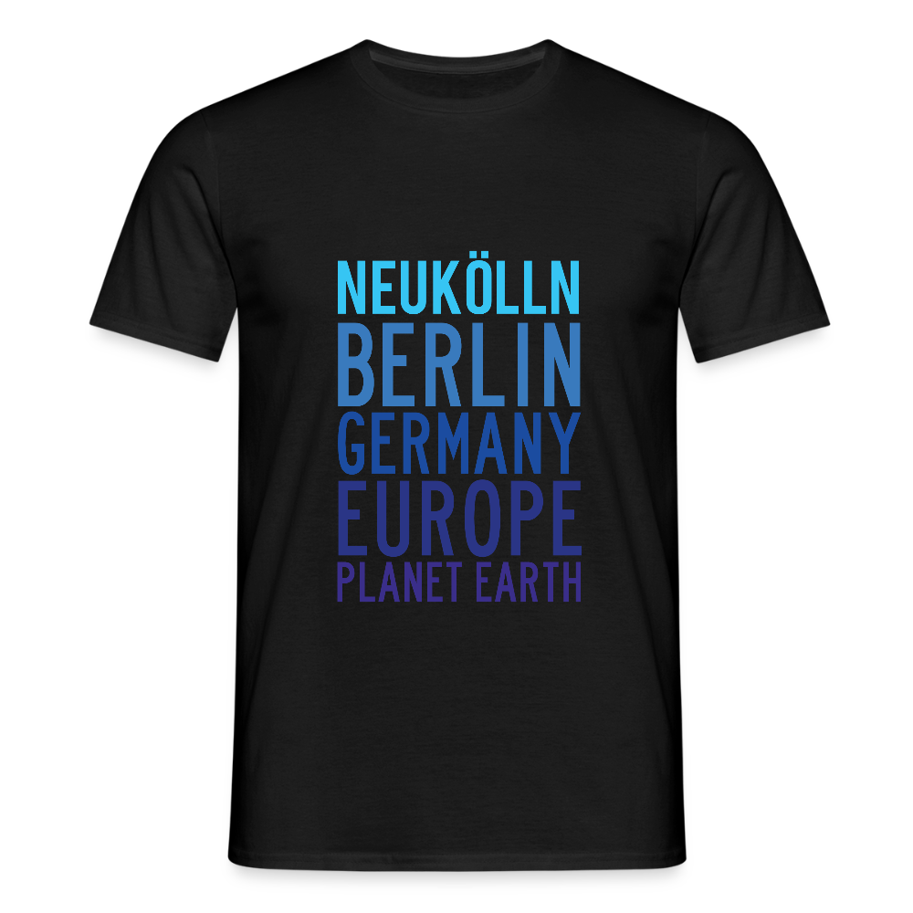 Neukölln Planet Earth - Männer Premium T-Shirt - Schwarz
