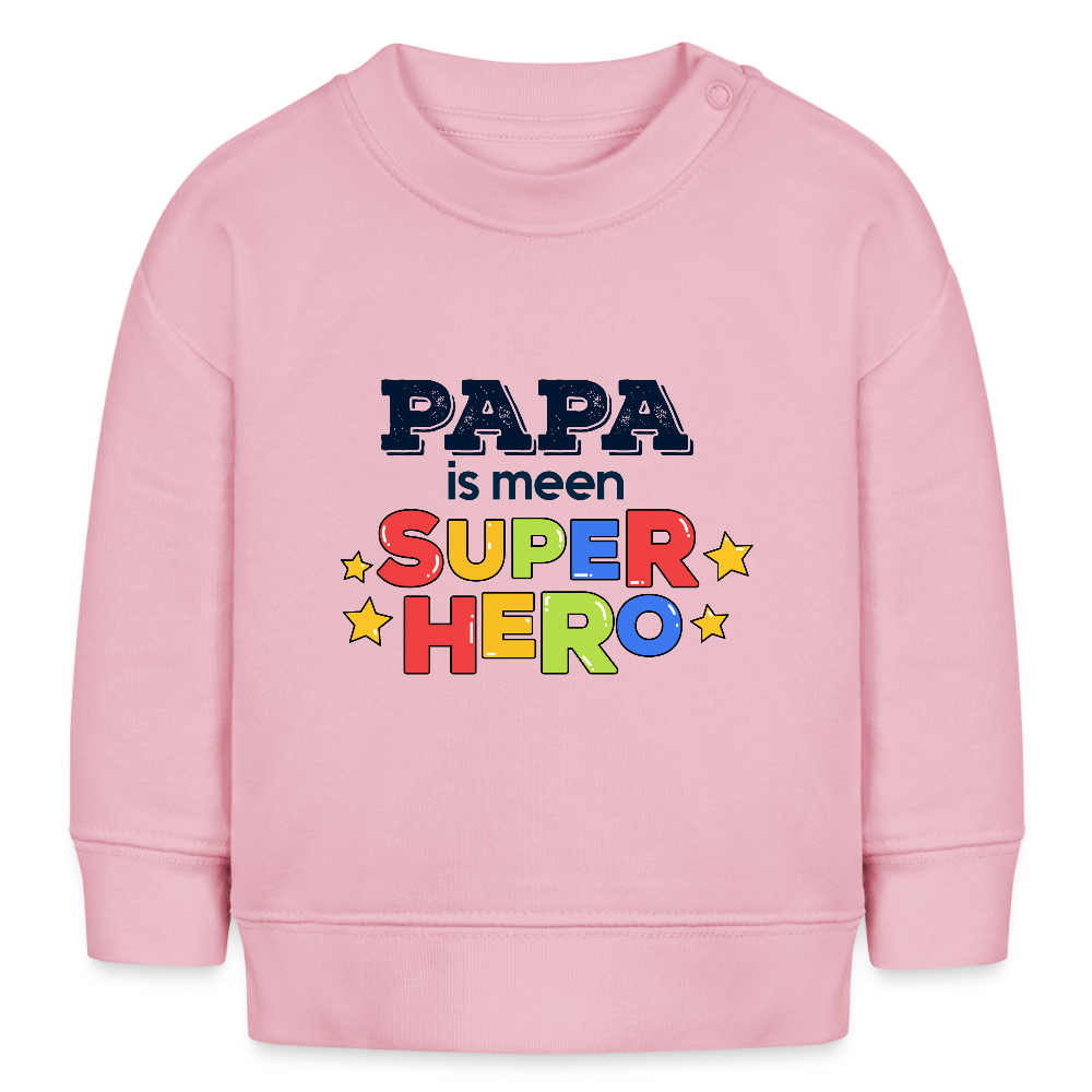 Super Hero - Baby Bio Pullover - Hellrosa
