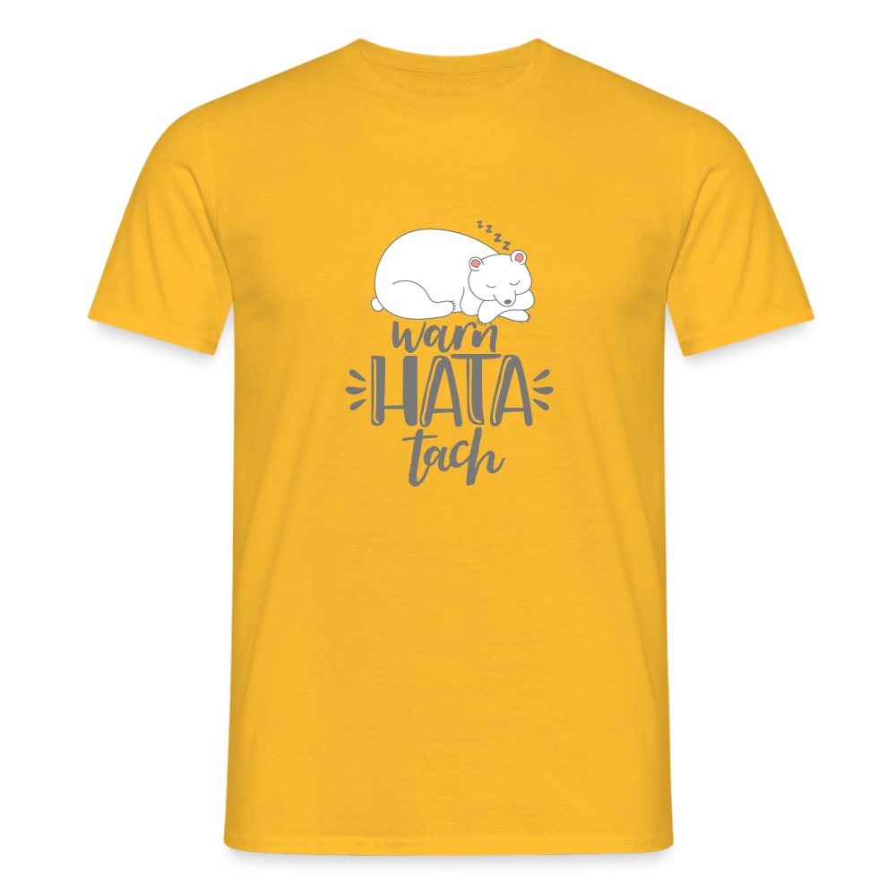 WarnHataTach - Männer Premium T-Shirt - Gelb