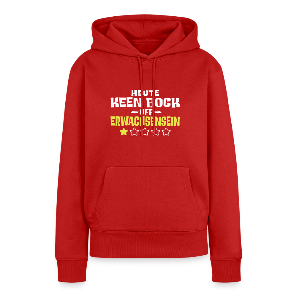 Keen Bock uff Erwachsensein - Frauen Premium Hoodie - Rot