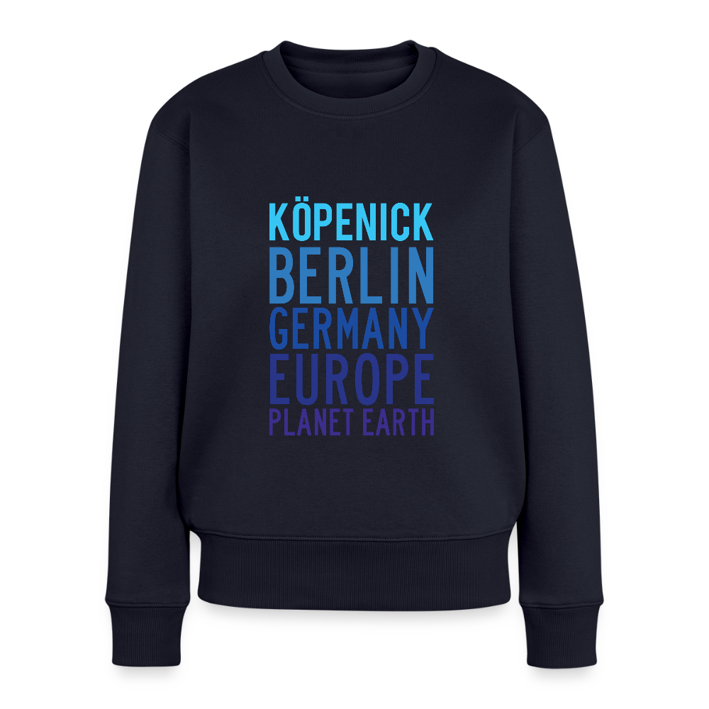 Köpenick Planet Earth - Frauen Premium Pullover - Navy