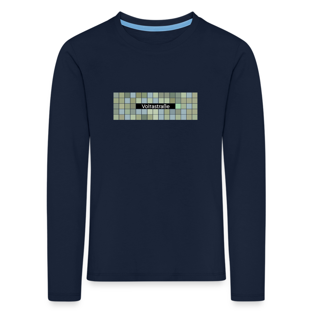 Voltastrasse - Kinder Langarmshirt - Navy
