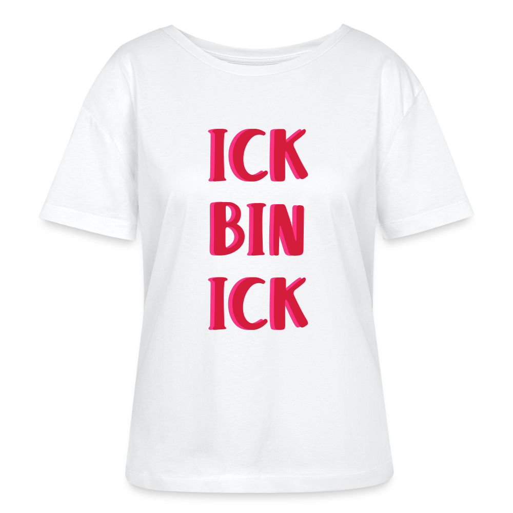 Ick bin Ick! - Relaxed Rundhals Frauen Bio-T-Shirt - Weiß