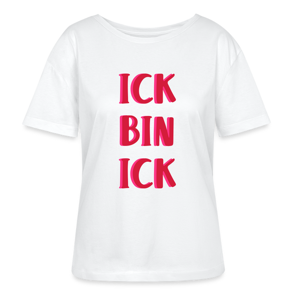 Ick bin Ick! - Relaxed Rundhals Frauen Bio-T-Shirt - Weiß