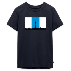 Berliner Skyline in Streifen - Teenager Premium T-Shirt