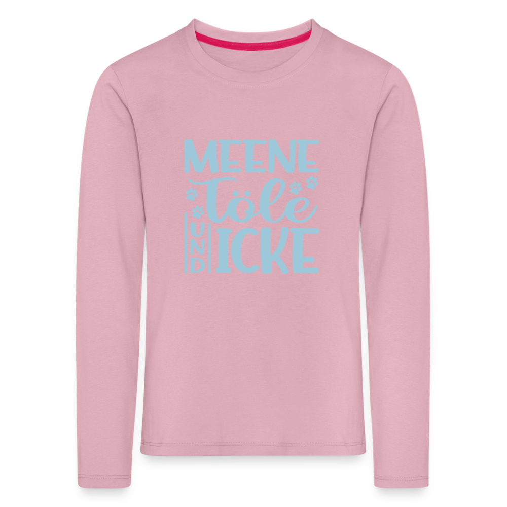 Meene Töle und Icke - Kinder Langarmshirt - Hellrosa
