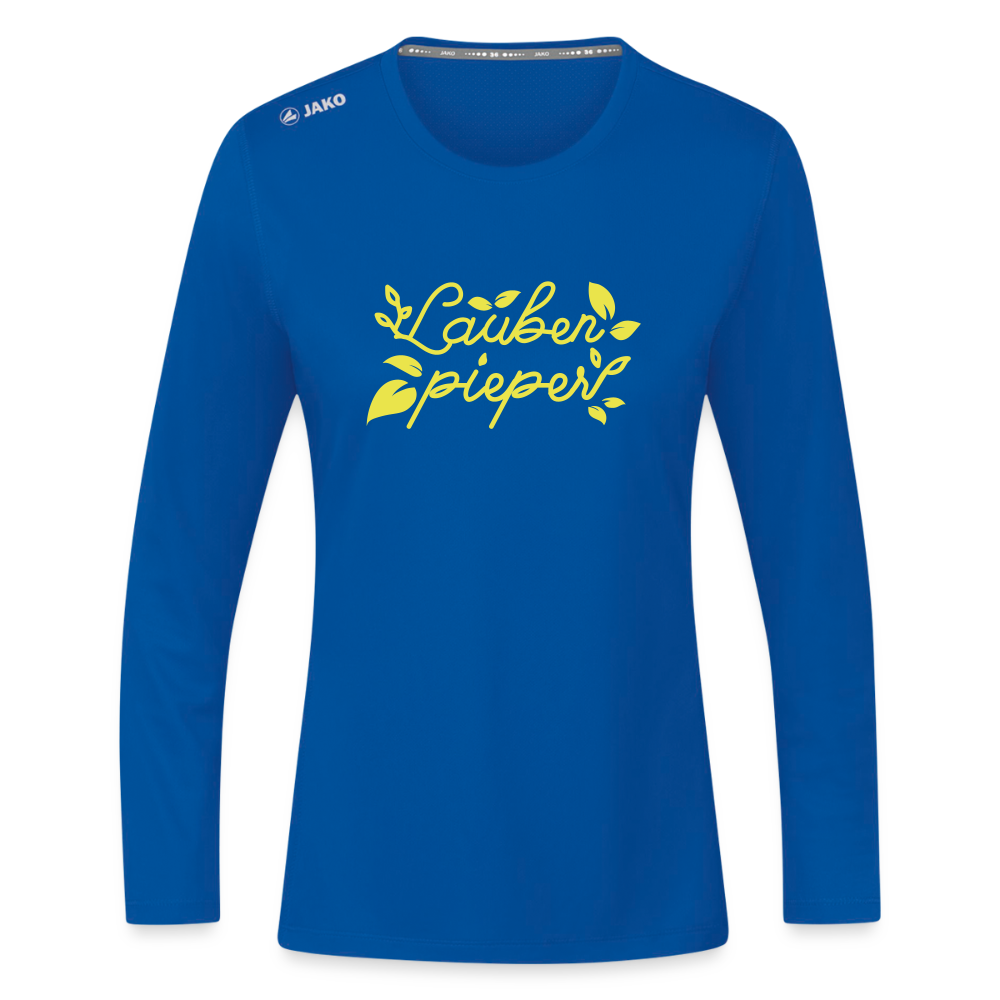 Laubenpieper - Frauen Sport Langarmshirt - Royalblau