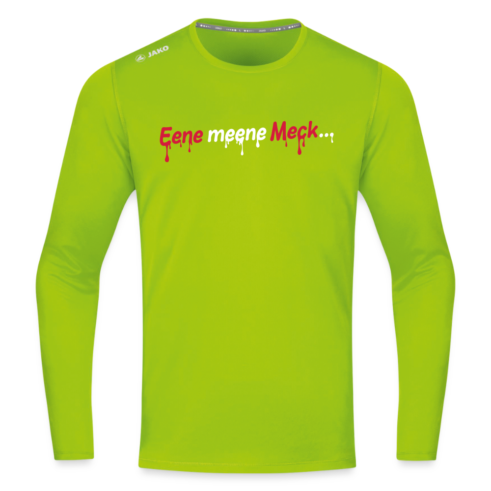 Eene meene Meck... - Männer Sport Langamshirt - Neongrün